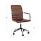 Martha Stewart Taytum Upholstered Office Chair in Saddle Brown/Oil Rubbed Bronze CH-142370-BR-BK-MS - alternate 9